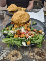 The burger at Zadie's Cafe in Marshall, NC.