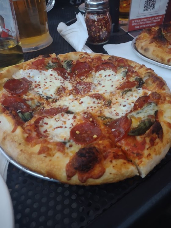 A margherita pizza at West Asheville's Pizza Mind.